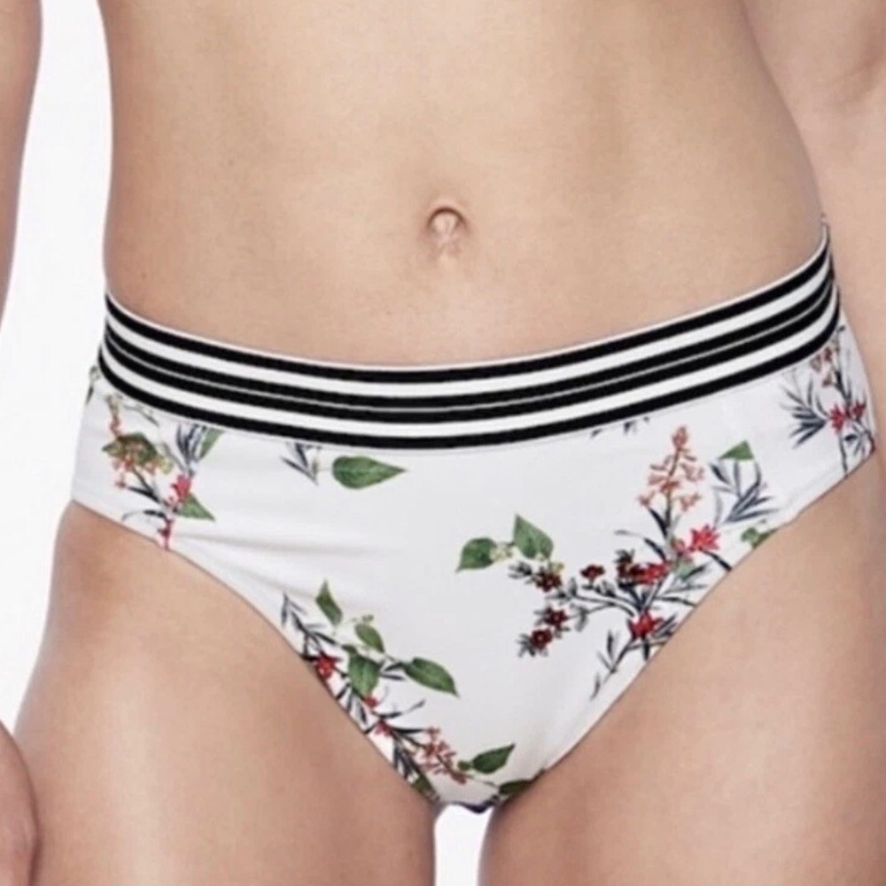 Athleta Bikini Bottoms Gold Coast Floral Bathing Suit Bottom Size Medium